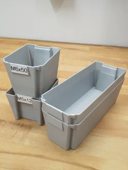 Rotary stacking box small and large - Dreh-Stapelbox klein und groß
