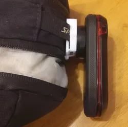 Saddlebag mount for a Garmin Varia  (extra secure)