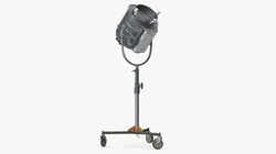Vintage Studio Spotlight on Stand 3D model