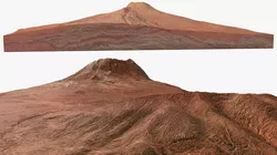 Volcanic Cone Geological Section of Mars 3D model