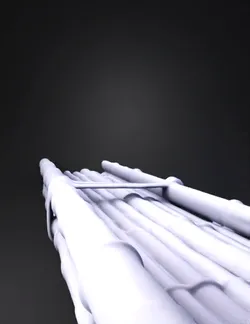 A long single complete bambooo chute same width from top to bottom