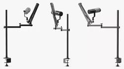 Adjustable Stand with Pantograph and Studio Condenser Microphone 3D model