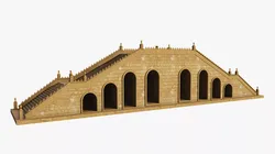 Ancient Bridge Stairs 3D model