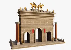 Ancient Roman Gate 3D model