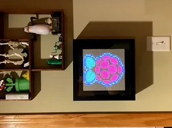 corner mounts for Sparkfun 32x32 RGB matrix panel in 10x10 shadowbox