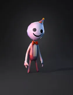 Create a stylized Roblox horror mascot called The Guest for a multip