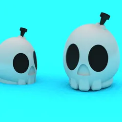 Cute Skull Bomb Toy  3D Printable  Model