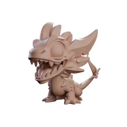 Cute Stylized Dragon - STL 3D MODEL