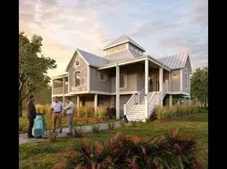 Elevated Beach House Cottage Low-poly 3D model