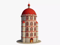 Fantasy Dome Tower 3D model
