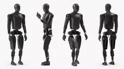 Humanoid Robot Rigged for Cinema 4D 3D model