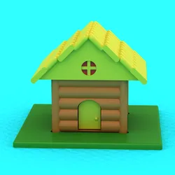 Lush Log Home toy 3d printable model