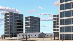 Modern Mid-Rise Residential Complex Asphalt 3D model
