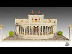 Oval Roman Temple Building 3D model