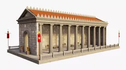 Roman Temple Building 3D model