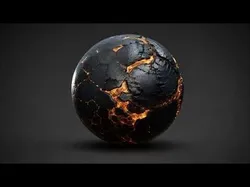 Sci-Fi Magma Lava Sphere High-Fidelity 4K PBR Alien Planet Asset 3D model