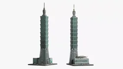 Taipei 101 Skyscraper Tower 3D model