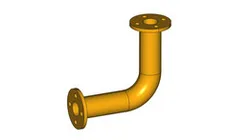 90-Degree Flanged Pipe Elbow