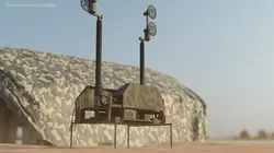 Air Defense Signal Mast Module Camouflage 3D model