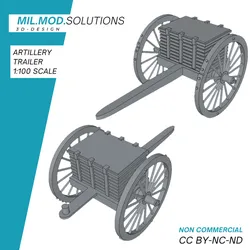 Artillerie Zugwagen mit Reinigungsstab Tabletop