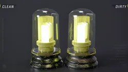 Beacon Light 03 - Marble-Base Jar Lamp Low-poly 3D model