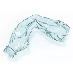 Compressed Plastic Water Bottle Used 3D model