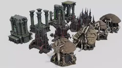 Dark Fantasy Architecture Asset Pack 3D model