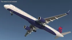 Delta Airlines Boeing 757-300 with Cabin Doors Rigged for C4D 3D model