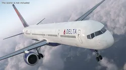 Delta Airlines Boeing 757-300 with Cabin Doors Rigged for Maya 3D model
