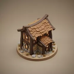 Desert Nomad Fantasy Tent House Printable STL File 3D model