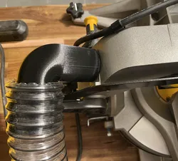 Dewalt Miter Saw DWS715 to 2 1/2" Hose 90 Degree Adapter
