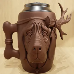Dog Head Beer Mug / Can Holder – 3D Printable Model