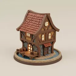 Fantasy Dock Warehouse Premium STL Download 3D model