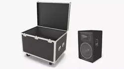 FCE126HD Audio Transport Flight Case with Passive Speaker 3D model