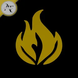 Fișiere pentru imprimante 3D | Fișier 3MF | Simple Flame Symbol - 2D Art