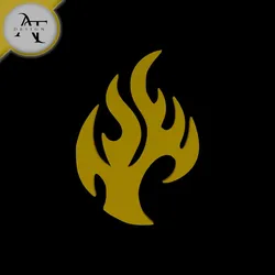Fișiere pentru imprimante 3D | Fișier 3MF | Simple Flame Symbol - 2D Art