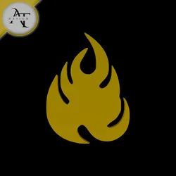 Fișiere pentru imprimante 3D | Fișier 3MF | Simple Flame Symbol - 2D Art