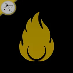 Fișiere pentru imprimante 3D | Fișier 3MF | Simple Flame Symbol - 2D Art