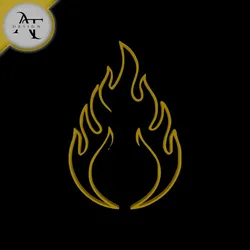 Fișiere pentru imprimante 3D | Fișier 3MF | Simple Flame Symbol - 2D Art