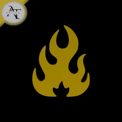 Fișiere pentru imprimante 3D | Fișier 3MF | Simple Flame Symbol - 2D Art