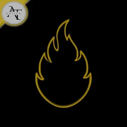 Fișiere pentru imprimante 3D | Fișier 3MF | Simple Flame Symbol - 2D Art