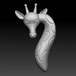 Giraffe Pendant 3D Printable Model