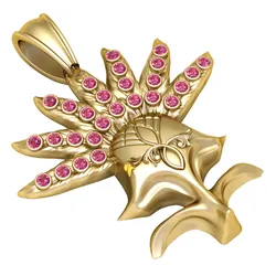 Golden Flower Pot Pendant — 3D Printable Model