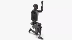 Humanoid Robot Rigged for Maya 3D model