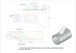 LAYOUT AND DEVELOPMENT OF EQUAL SIZE LATERAL (45 DEGREE) BRANCH