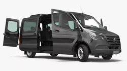 Mercedes Sprinter Tourer 319 Passenger Van Black Rigged 3D model