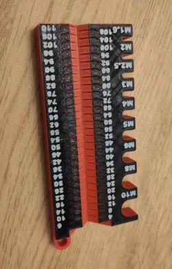 Metric screws measuring tool