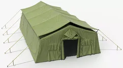 Military Canvas Tent Green 3D model