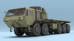 Military Palletized Load System Cargo Truck Green 3D model