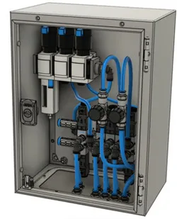 Pneumatic control box